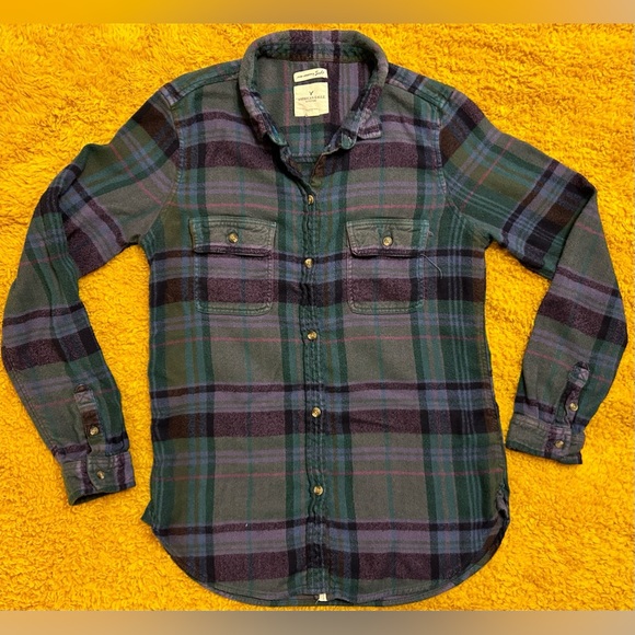 American Eagle Outfitters Tops - American Eagle Outfitters Plaid Button Down